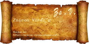 Zsiros Virág névjegykártya