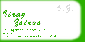 virag zsiros business card