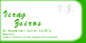 virag zsiros business card